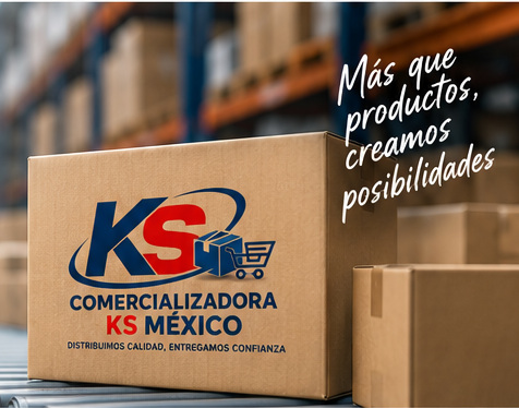 Cajas de Comercializadora KS México en almacén